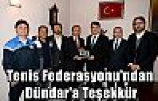 Tenis Federasyonu'ndan Dündar'a Teşekkür