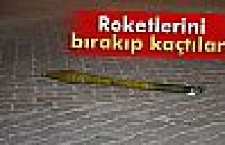 Teröristler roketi bırakıp kaçtı