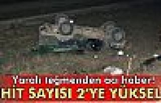 Yaralı teğmenden acı haber