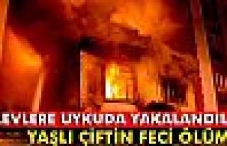 Yaşlı çift yanarak can verdi!