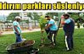 Yıldırım parkları süsleniyor