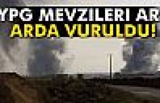 YPG mevzileri top atışlarıyla vuruldu