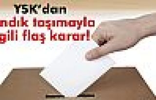 YSK’dan sandık taşımaya ret!